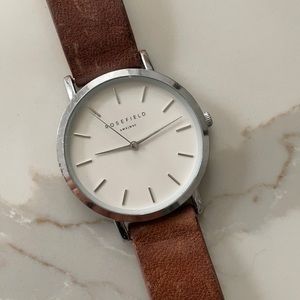 Rosefield NYC women’s brown leather watch